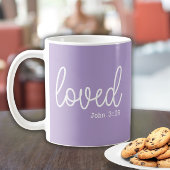 Lavender Liebe Faith Quote minimalistisch Kaffeetasse