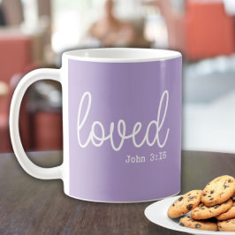 Lavender Liebe Faith Quote minimalistisch Kaffeetasse
