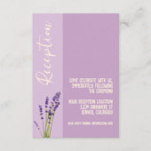 Lavender Liebe Hochzeitsempfang Begleitkarte (Vorderseite)