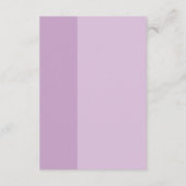 Lavender Liebe Hochzeitsempfang Begleitkarte (Rückseite)