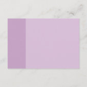 Lavender Liebe Hochzeitsempfang Begleitkarte (Rückseite)