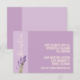 Lavender Liebe Hochzeitsempfang Begleitkarte