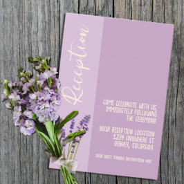 Lavender Liebe Hochzeitsempfang Begleitkarte