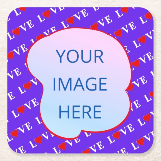 Lavender LIEBE Moderner Chic Rechteckiger Pappuntersetzer (Vorderseite)