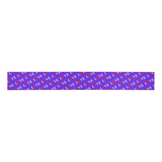 Lavender LIEBE Moderner Chic Ripsband (Vorderseite)
