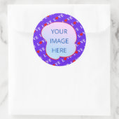 Lavender LIEBE Moderner Chic Runder Aufkleber (Tasche)