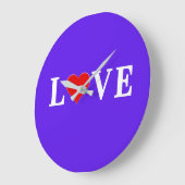 Lavender LIEBE Modernes Design Große Wanduhr (Winkel)