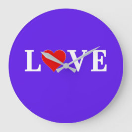 Lavender LIEBE Modernes Design Große Wanduhr