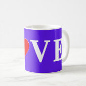 Lavender LIEBE Modernes Design Kaffeetasse (VorderseiteRechts)