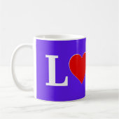 Lavender LIEBE Modernes Design Kaffeetasse (Links)