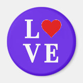 Lavender LIEBE Modernes Design Magnet (Vorne)