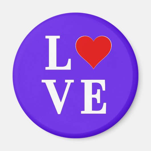 Lavender LIEBE Modernes Design Magnet (Vorne)