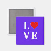 Lavender LIEBE Modernes Design Magnet (Vorderseite/Rückseite)