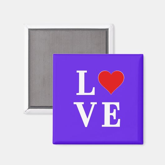 Lavender LIEBE Modernes Design Magnet (Vorderseite/Rückseite)