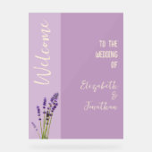 Lavender Liebe Wedding Acrylschild (Vorderseite)