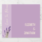 Lavender Liebe Wedding Alkoholflaschenetikett (Einzelnes Label)