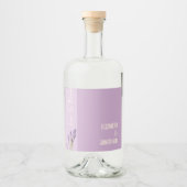Lavender Liebe Wedding Alkoholflaschenetikett (Vorderseite)