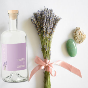 Lavender Liebe Wedding Alkoholflaschenetikett