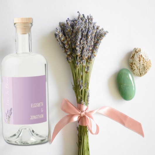 Lavender Liebe Wedding Alkoholflaschenetikett