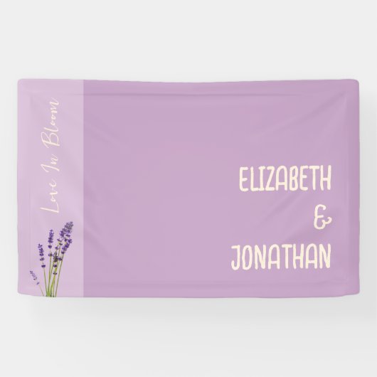 Lavender Liebe Wedding Banner (Horizontal)