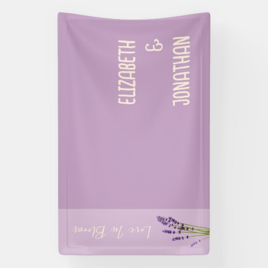 Lavender Liebe Wedding Banner (Vertikal)
