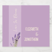 Lavender Liebe Wedding Bierflaschenetikett (Einzelnes Label)
