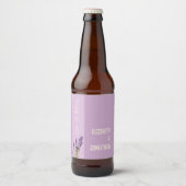 Lavender Liebe Wedding Bierflaschenetikett (Vorderseite)