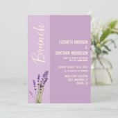 Lavender Liebe Wedding Brunch Einladung (Stehend Vorderseite)