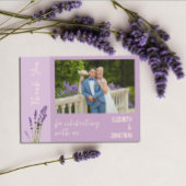 Lavender Liebe Wedding Dankeskarte