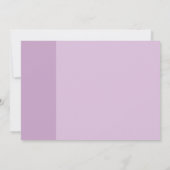 Lavender Liebe Wedding Dankeskarte (Rückseite)