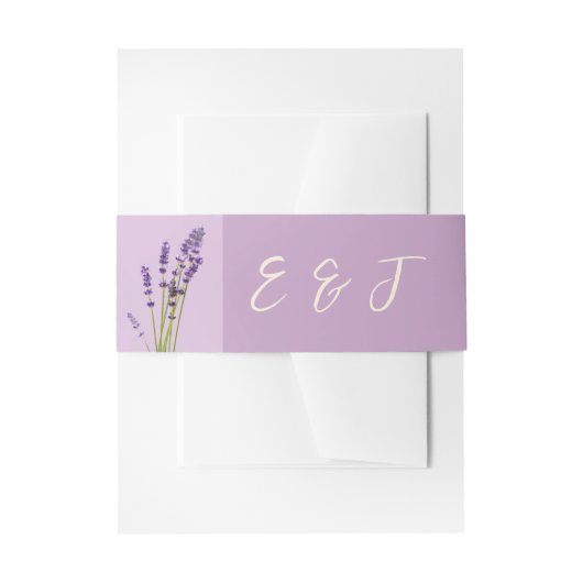 Lavender Liebe Wedding Einladungsbanderole (Vorderseite Beispiel)