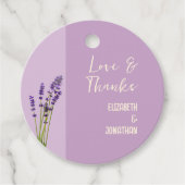 Lavender Liebe Wedding Geschenkanhänger (Vorderseite)