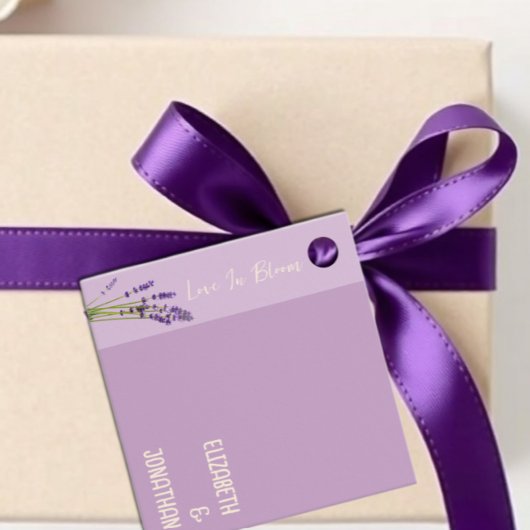 Lavender Liebe Wedding Geschenkanhänger