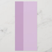 Lavender Liebe Wedding Menükarte (Rückseite)