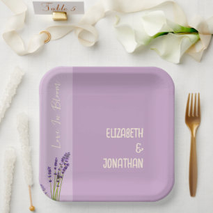 Lavender Liebe Wedding Pappteller