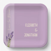 Lavender Liebe Wedding Pappteller (Vorderseite)