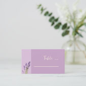 Lavender Liebe Wedding Platzkarte (Stehend Vorderseite)