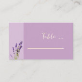 Lavender Liebe Wedding Platzkarte (Vorderseite)
