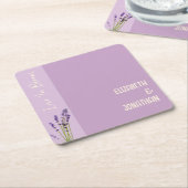 Lavender Liebe Wedding Rechteckiger Pappuntersetzer (angewinkelt)