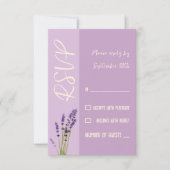 Lavender Liebe Wedding RSVP Karte (Vorderseite)
