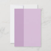 Lavender Liebe Wedding RSVP Karte (Rückseite)