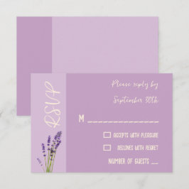 Lavender Liebe Wedding RSVP Karte
