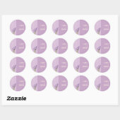 Lavender Liebe Wedding Runder Aufkleber (Blatt)