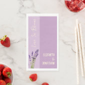 Lavender Liebe Wedding Serviette (Beispiel)