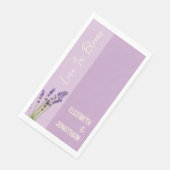 Lavender Liebe Wedding Serviette (Ecke)