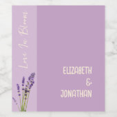 Lavender Liebe Wedding Weinetikett (Einzelnes Label)