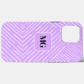 Lavender liebt Chic Geometric Design Case-Mate iPhone Hülle (Rückseite (Horizontal))