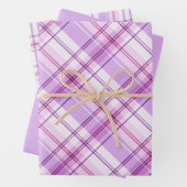 Lavender, Light Pink & White Plaid Geschenkpapier Set (Beispiel)