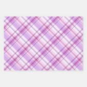 Lavender, Light Pink & White Plaid Geschenkpapier Set (Vorderseite)