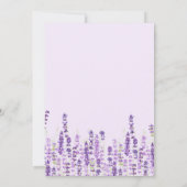Lavender Light Purple Flowers Brautparty Einladung (Rückseite)